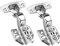 2 Pcs Stainless Steel Cabinet Door Hinges Hydraulic Damper Buffer Soft Close Quiet Wardrobe Door Concealed Hinges with Screws(Inset)