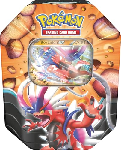 Pokémon TCG: Slashing Legends Tin – Koraidon ex (1 Foil Promo Card & 4 Booster Packs)