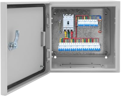 Utomhus kopplingsbox med skyddsklass IP65, vattentät utomhus kopplingsbox, låsbar elektronisk projektlåda (30 × 30 × 20 cm), elektronisk projektlåda för inomhus- och utomhusbruk