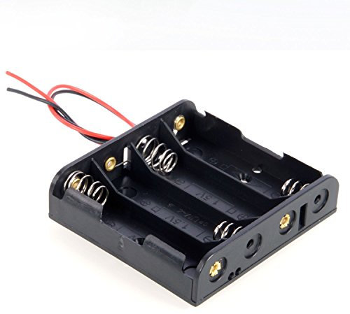 DollaTek 4 x AA 6V Battery Holder Case Box Wired ON/OFF Switch and Cover