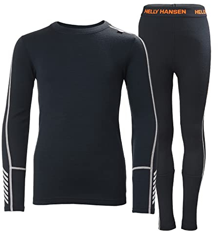 Helly Hansen Júnior Unisex Conjunto de peso mediano Jr Lifa Merino, Azul Marino, 10