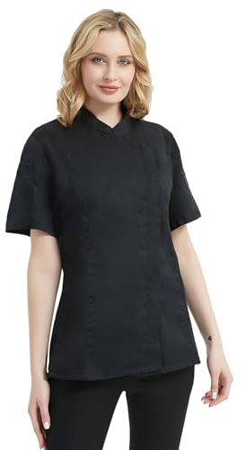 TOPTIE Manteau de chef à manches courtes pour femme