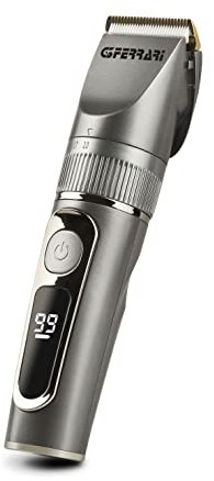 G3 Ferrari G30049 Razor Act Taglia Barba e Capelli Ricaricabile, Batteria Litio 200 mAh, Display digitale, Funzionamento cordless, Ricarica USB, Super autonomia 3 ore, Grigio