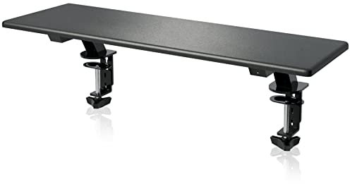 suptek Monitor Stand Riser for Computer, Laptop, Printer, Notebook and All Flat Screen Display with Extra Large Vented Wooden Platform and Height Adjustable Underneath Storage Space (DSF2)
