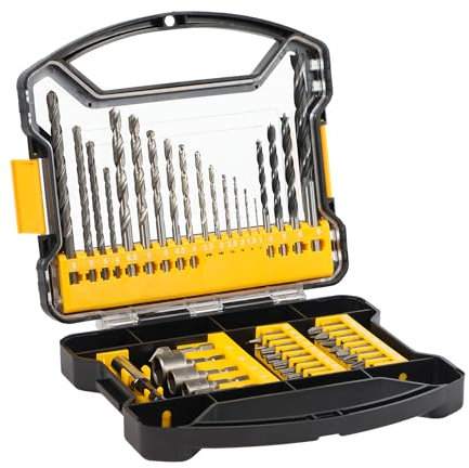 C P CHANTPOWER Drill Bit Sets and Screwdriver Bit Sets with Case for Drilling Wood, Plastic, Soft Metal, 41 Pieces
