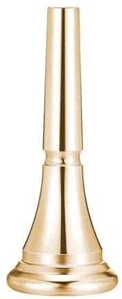 Dickly Trompetenmundstück Posaunenmundstück Tragbares Waldhornmundstück Hornmundstück für Profis Konzertanfänger, Gold