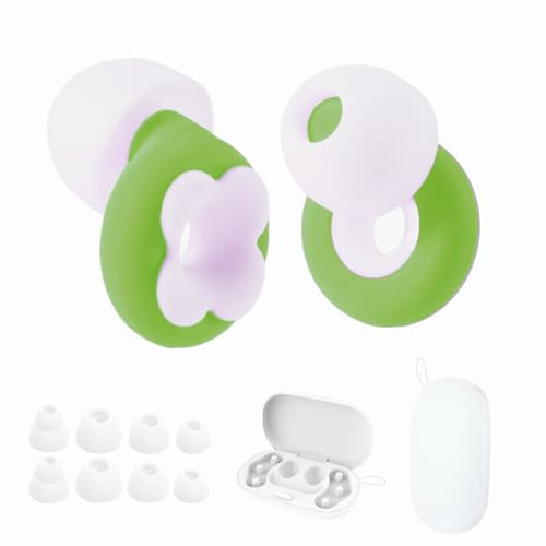 Tapones para los oídos para dormir, reducción de ruido, tapones para los oídos de silicona suave con 4 pares de almohadillas y una elegante funda para auriculares, protección auditiva del evangelio de