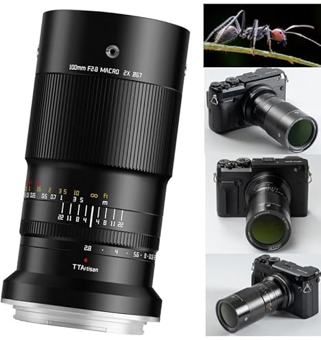 TTARTISAN Objetivo Macro 2X de 100 mm F2.8 para montura GFX GFX50S GFX50R GFX50SII GFX100 GFX100S GFX100II, etc.