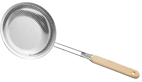 OFFSCH Nudellöffel Küchennudellöffel Mit Langem Griff Haushaltssieb Schaumlöffel Filterlöffel Aus Netzmaterial Für Kochen Braten Küchenbedarf