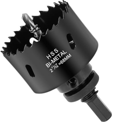 Flintronic Scie Cloche Bi-métal 68mm, M42 HSS Bimétallique Scie Trèpan avec Foret de Centrage pour Robuste Perceuse à Percer pour Fer, Aluminium, Bois, Cloison Sèche, Tuyau, Panneau de Fibres de Bois