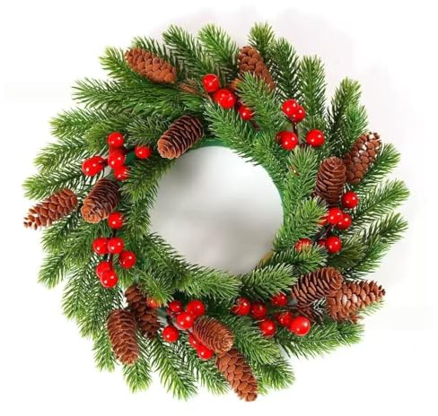36cm Christmas Wreath for Front Door Christmas Tree Wall Holiday Party Wedding Home Garden Decor Winter Christmas Holiday Decor