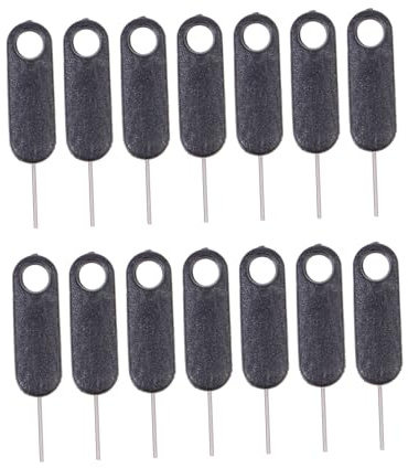 SILENRADAWN Herramienta para Quitar Tarjeta Sim de Teléfono 15 Piezas de Aguja Sim de Aleación de Aluminio Portátil para Móviles y Tabletas Compatible Tarjetas Prepago Móvil