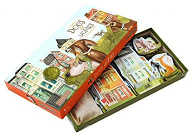 Marbushka Brettspiel - Gesellschaftsspiel für Kinder und Familien 2-4 spielers ab 5 Jahren [Hunde und Hausen] - ökologisch, nachaltig und fair-Trade aus natürlichen Materialien in Ungarn