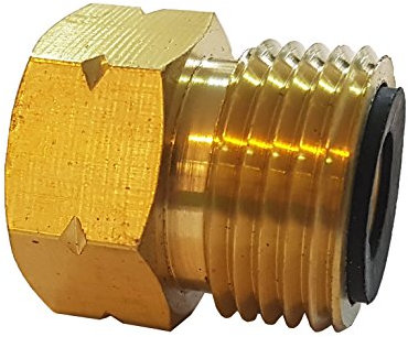 Inox Trade Adapter Handwerkerflasche kurz 3/8 lks auf 21,8 lks für befüllbare Gasflaschen