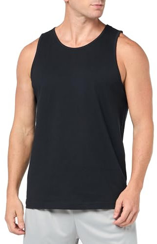Amazon Essentials Herren Tanktop, Normale Passform, Schwarz, M