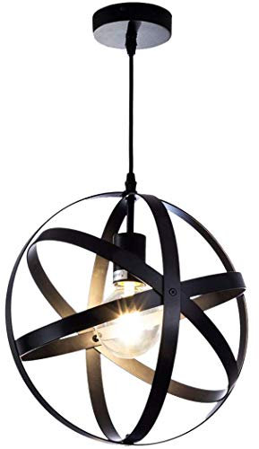 Giggi Black Ceiling Light, Modern Industrial Ceiling Lights with Adjustable Shape & Length, Round Pendant Light Fixture with E27 Fitting, Ceiling Lights Living Room Kitchen Bedroom Lounge Hallway