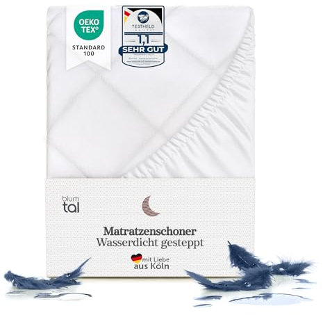 Blumtal® Luxus Gesteppter Matratzenschoner – Oeko-TEX Zertifiziert, Anti-Allergie Matratzenschoner, Matratzenschoner Wasserdicht – 140x200x30cm