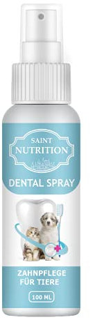 Saint Nutrition® - DENTALSPRAY für Hunde & Katzen - Zahnpflege/Zahnreinigung für Hund, Welpe & Katze, gegen Mundgeruch/Maulgeruch bekämpfen und Zahnstein/Plaque entfernen, 100 ml Inhalt