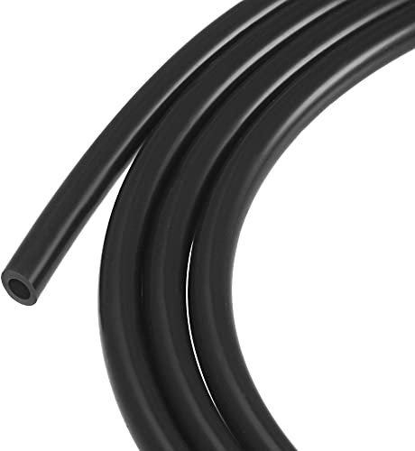sourcing map Tuyau en Silicone 2mm ID 4mm OD 2.5 Mètre de Long Noir Tuyau d'Arrosage Haute Température