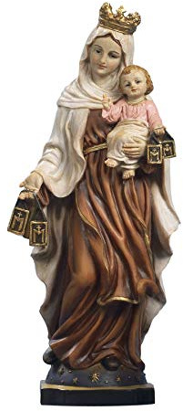 PABEN Estatua Virgen del Carmen en resina de cm. 14,50 cm