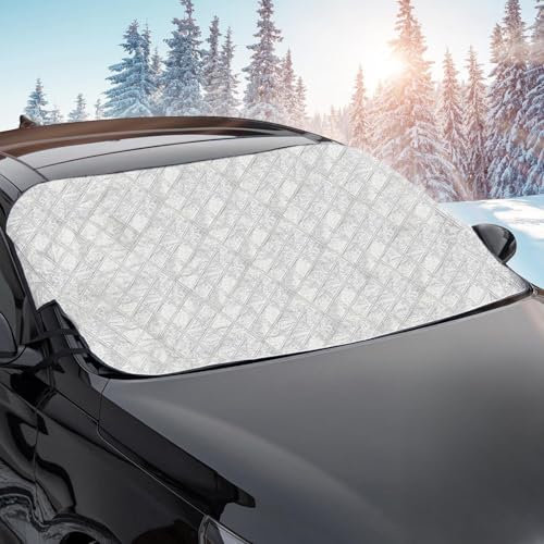 Upgrade4cars Auto Abdeckung für die Frontscheibe | Kfz Outdoor Abdeckplane für Sommer & Winter | Frontscheibenabdeckung Windschutzscheibenabdeckung Frostschutz
