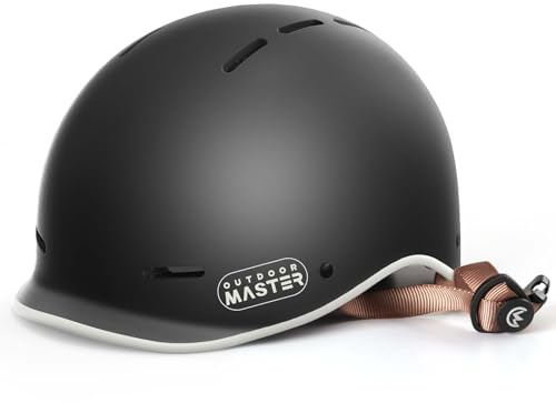 OutdoorMaster Bike Helmet for Adults,Adjustable Cycling Helmet for Men & Women - Safety Certified for Bicycle Skateboard Road Bike Skating Roller Commuting Helmet - Meteorite Black,L