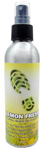 Lemon Fresh Natural Shoe Deodoriser Spray - Freshening shoe spray using the power of 5 Essential Oils. 120ml