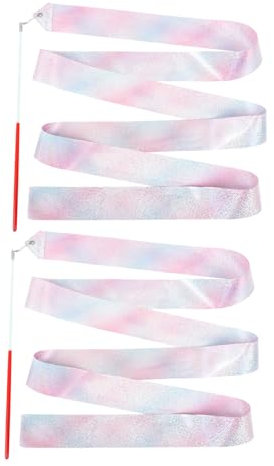 Anneome 2stücke Streamer Tanzfarbener Für Performing Supplies Gymnastik-Wettkampf-zubehör Streamer Performing