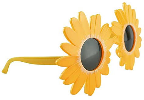 harayaa Occhiali Da Sole Girasoli Shade Ragazze Occhiali Da Sole Occhiali Da Festa, Giallo, 16x13cm