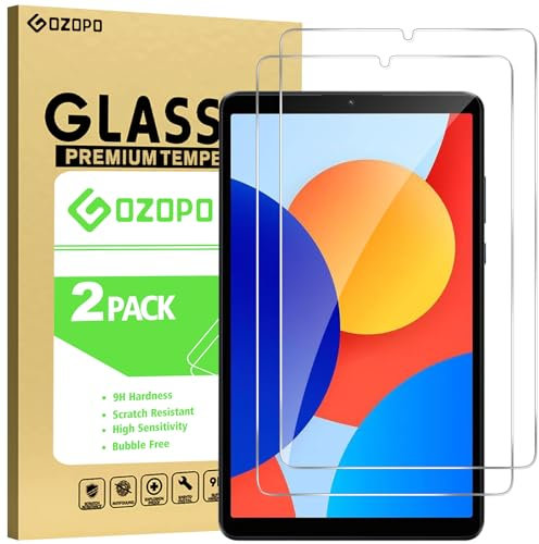 GOZOPO Pellicola Protettiva per Xiaomi Redmi Pad SE 8.7 pollici (2024), Pellicola in Vetro Temperato Antigraffio