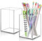 DARUITE 2 Stück Acryl Stiftehalter, Robuster Transparenter Quadratischer Stiftehalter Schreibtisch, Pinselhalter für Schule, Zuhause, Büro oder Küche