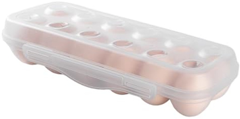 Scatola per uova per frigorifero: scatola per uova trasparente con griglia 12/18 e coperchio ribaltabile, porta uova impilabile per frigorifero | contenitore per uova trasparente a prova di collisione