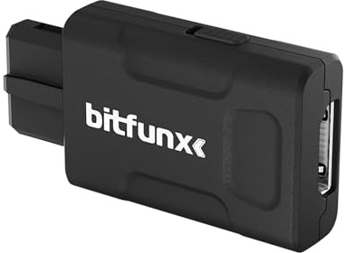 GuileKeys N64 HDMI Adapter, Unterstützt 16:9/4:3 Switch, Mini 720P/1080P HD Konverter mit Auto S-Video und Composite, Plug & Play Videospieladapter ohne Verzögerung, für N64/SNES/SFC/GC