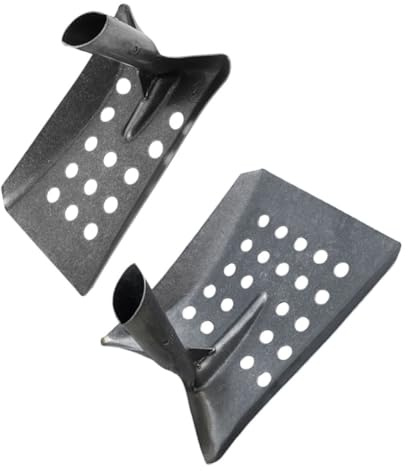 BESTonZON 2 Piezas Pala Metálica Resistente para Limpieza Exterior y Desagües Herramienta para Desatascar Drenajes para Jardín y de Alcantarillado