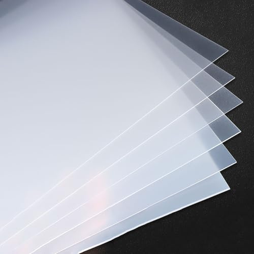 Plastark, 10-pack 0,8 mm frostade PP-plastark i flera storlekar(100mm*100mm)