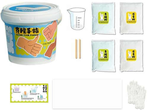 Handavtrycksset – 8 tum par avtryck | Alginatgips – professionellt handavtrycksset med formpulverhandskar instruktioner för säker gör-det-själv-upplevelse perfekt för par familj och presentidéer