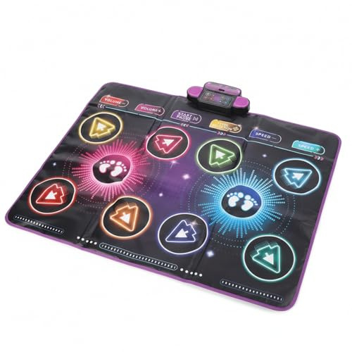 SustVita Tapete de Baile Grande para niños con Modos de Juego desafiantes para diversión Familiar en Interiores, un tapete de Baile electrónico para Juego cooperativo y