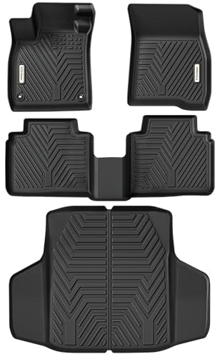 YITAMOTOR Floor Mats & Trunk Mat Fit for Honda Accord 2026 2025 2024 2023 (Gasoline & Hybrid), All Weather TPE Floor Liner Custom Fit for Accord Accessories, 1st, 2nd Row and Cargo Liners, Black