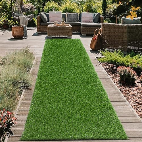 HEBE Kunstrasen-Teppich, Läufer, 6 x 3 m, Hunde-Pads, Töpfchentrainingsteppich mit Drainagelöchern, Kunstrasen, Rasen, Rasen, Balkon, Teppich für Hunde, Haustiere, Terrasse, Rasen, Landschaft, Balkon