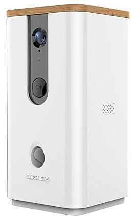 DOGNESS Wi-Fi Pet Camera with Treat Dispenser for Dogs and Cats, 2.4G + 5G WIFI, 1080P HD Video, 165° Full-Room View, 2-Way Audio, Sound/Motion Alerts, Night Vision, Pet Monitor