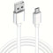 TECHZOCO Cable Micro USB Sincroniza y Carga, Cable USB android, Transferencia de Datos 480 Mbit/s, Compatible con Samsung, HTC, Sony, Motorola, LG, Nokia, Kindle, PS4, Xbox One, Blanco, 1 Metro