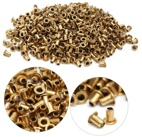 Cabilock 1000 Pcs About Brass Hive Frame Eyelets Beekeeping Supplies Tools Rust-Resistant Small Eyelets for Nest Box Wiring Beekeepers DIY Craft Nest Threading Support