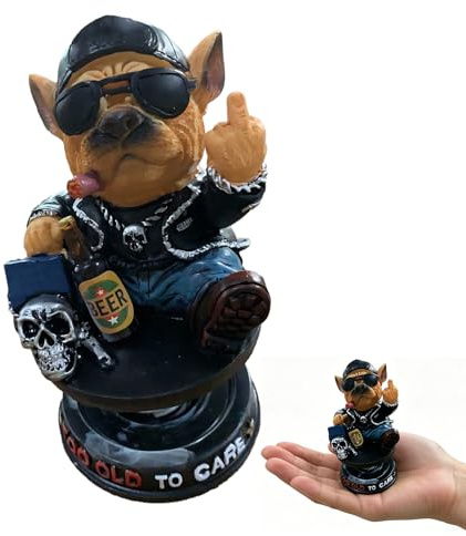 BRTNUP Too Old To Care Dashboard Bobblehead, Bulldog Car Dashboard Decor
