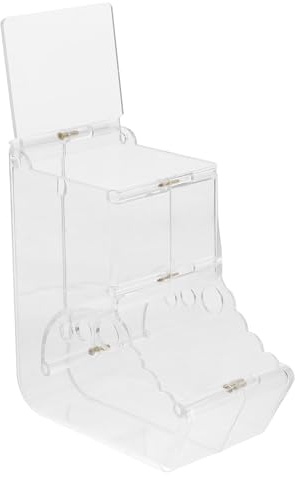 Kisangel Distributeur Automatique D'acrylique pour Nourriture de Lapin et Cobaye, Compact et Facile à Remplir, Accessoire pour Petits Animaux Domestiques