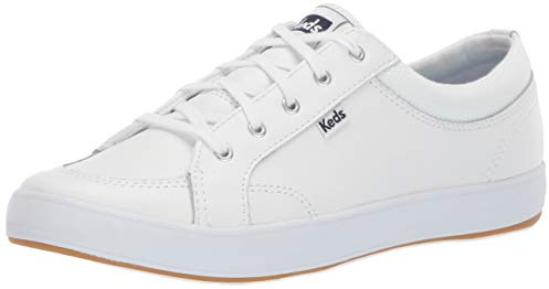 Keds Center Lace Up, Sneaker Womens, White Leather, 9.5 Medium
