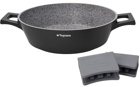 Tognana, Ambiziosa, tegame a 2 manici cm 32, alluminio, nero
