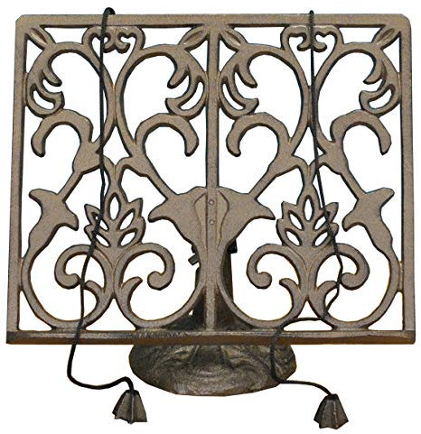 Selections Cast Iron Ornamental Cook Book Stand Recipe Holder