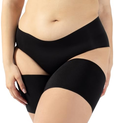 CALZITALY släta anti-friktionsband | Curvy strumpband för skyttande lårben | svart, hudfärg | A, B, C, D, E, F | Made in Italy