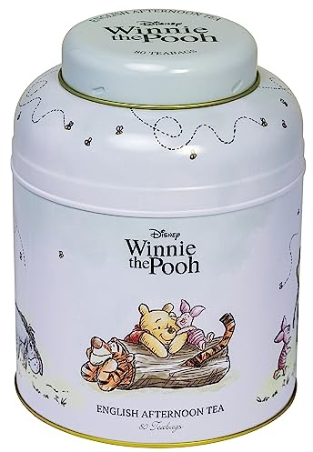 New English Teas Winnie the Pooh & Friends Tea Caddy with 80 English Breakfast Teabags