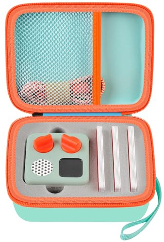 casmilee Travel Case Compatible with Yoto Mini – Kids Audio & Music Player, Holder Bag for Children’s Speaker Plays Audiobook Cards (Green, Medium)
